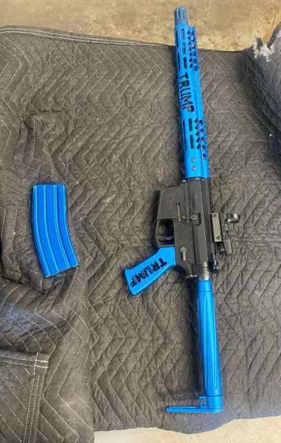 AR 15 TRUMP BLUE 