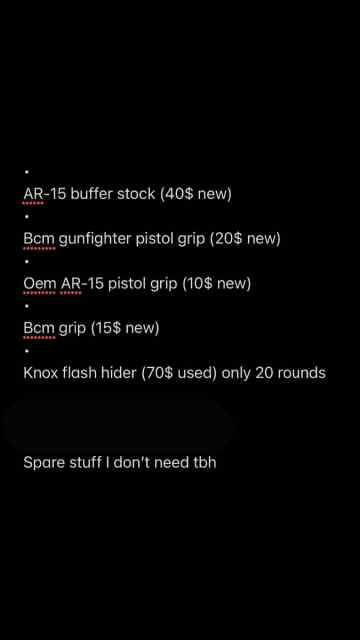 AR parts I don’t need 