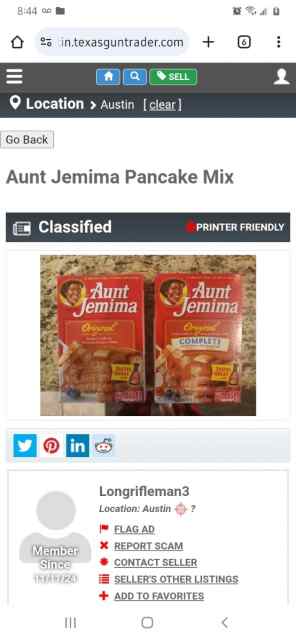 Aunt Jemima mix??? WTF