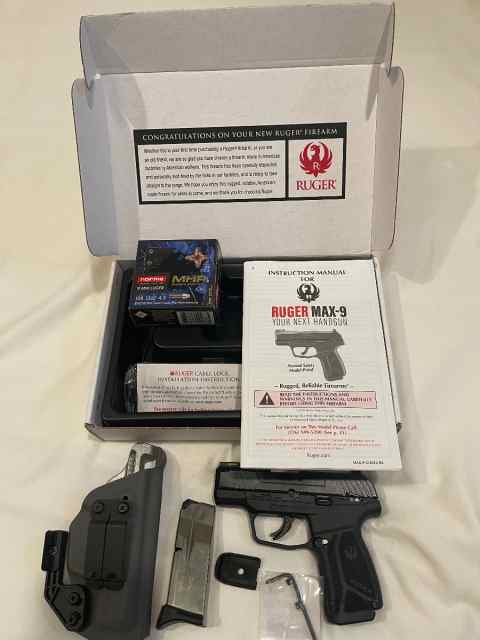 Ruger Max-9 CCW package with ammo