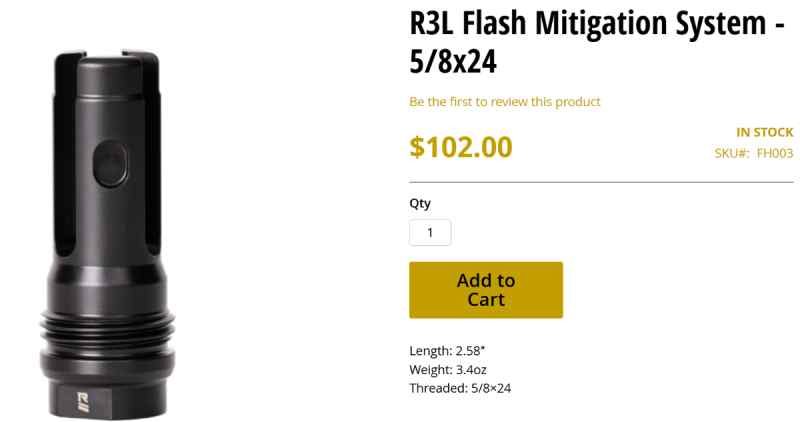 rugged suppressors - 5/8x24 R3L and a RUM
