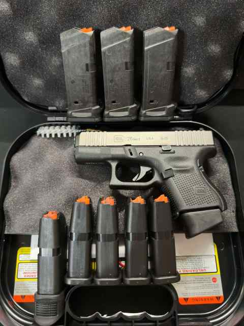 Glock 26 Gen 5 with 9 Mags