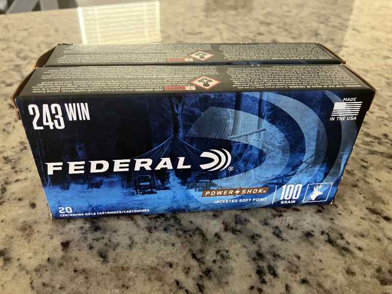 Federal Power Shock 243 Winchester 