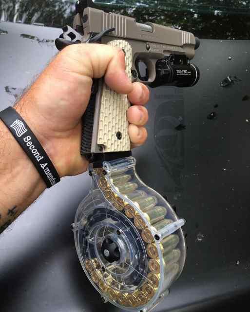 WTB: 1911 45 drum mag with clear housing SEE PIC