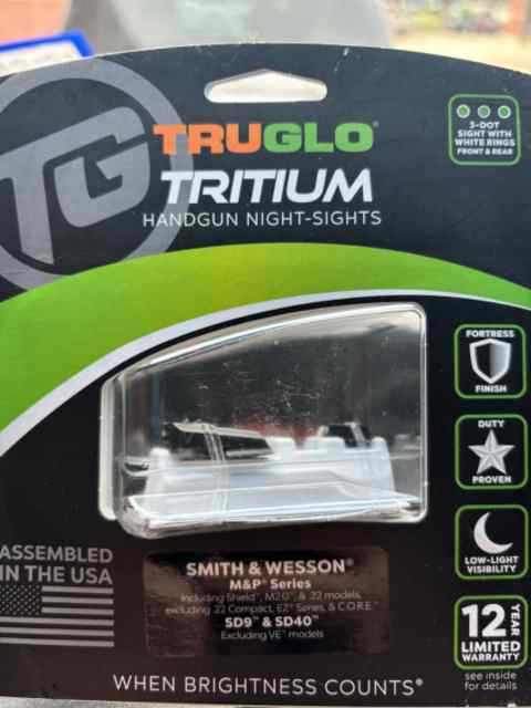 TruGlo Tritium N/S,4-all M&amp;P,Shield &amp;SD9&amp;40 series