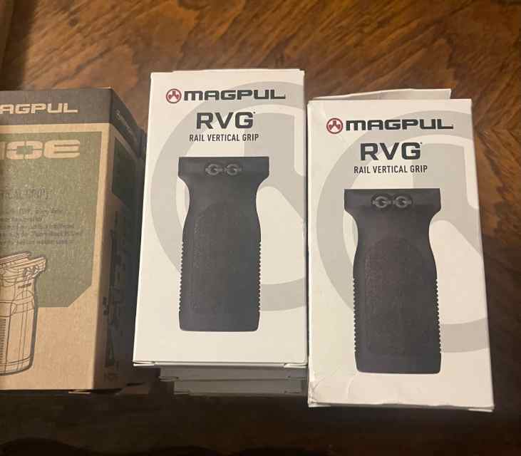 Magpul MOE AK grips and railed vertical foregrips