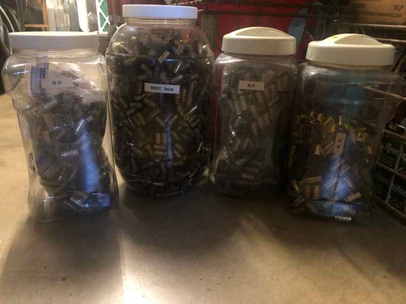 BRASS: .45 auto, 9mm