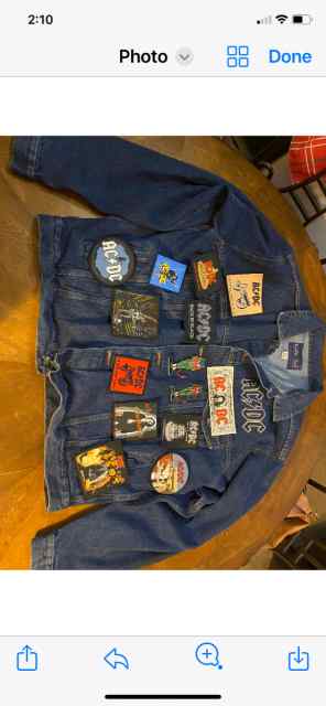 Classic AC/DC XL Denim Jacket 