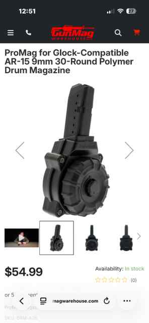 Iso 50 round drum for ar9