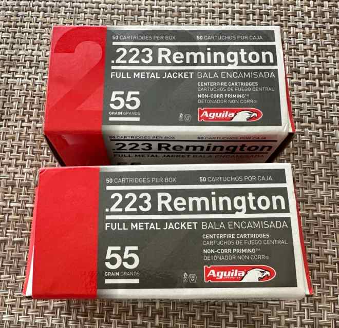 Aguila .223 Remington 2 x 50 Cartridge Boxes