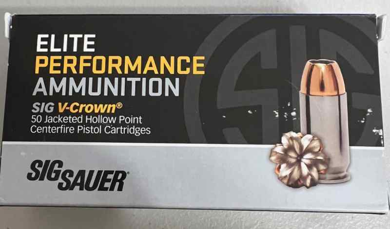 Ammo. Sig Sauer Elite Performance V-Crown 9mm 147g