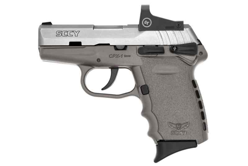 SCCY CPX-1 9MM STAINLESS/SNIPER GRAY WITH CRIMSON 