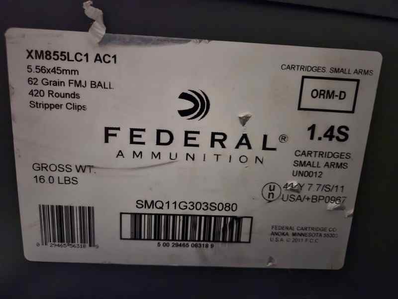 1240 rds federal 62grain 