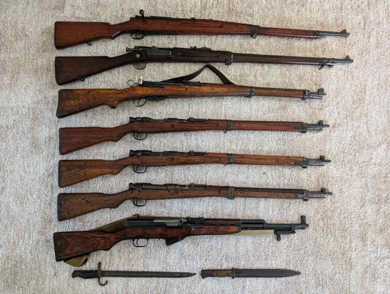 Mauser, Krag Jorgensen, K31, Arisaka Type 99, SKS 