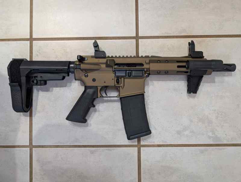 Ar15 ARP 300 Blackout 7.5&quot; Burnt Bronze W/ Light