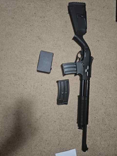 Pump action mag fed 
