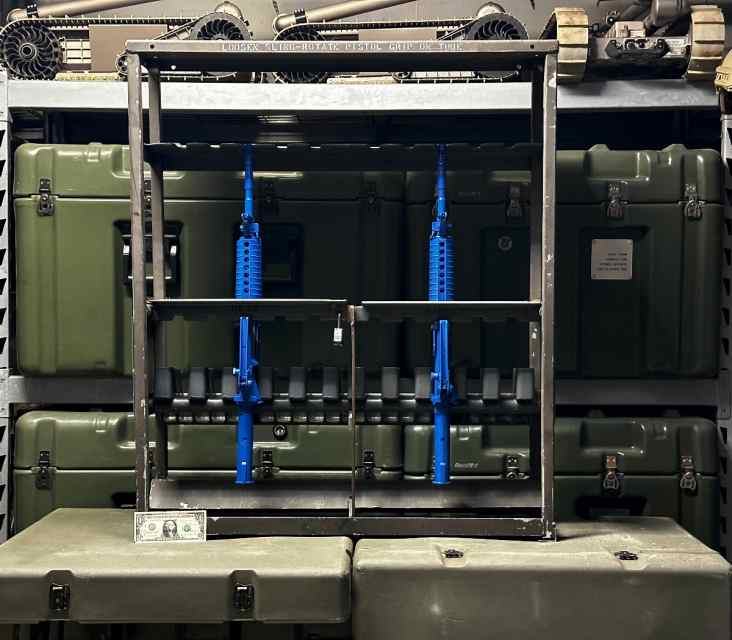 MILITARY M12 M16 M16A1 WEAPONS STORAGE RACK