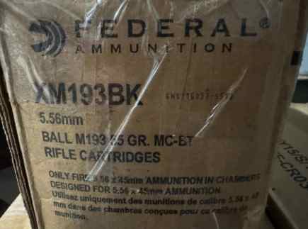 5.56x45 Federal XM193 brass 55gr 1000rds (.42CPR)