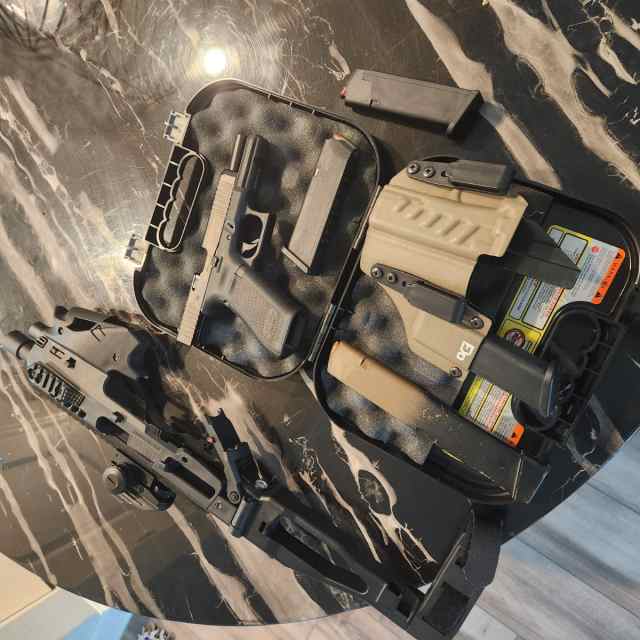 Glock17gen5 w/extended clip,3magazines,rifle mod