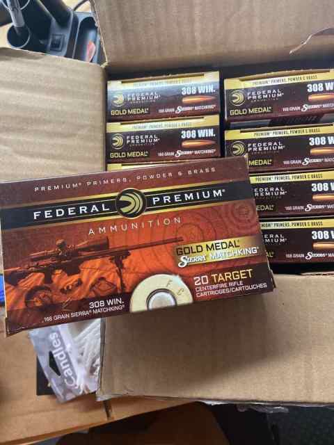308 WIN Ammo - Federal Gold - 8 NEW Boxes of 20