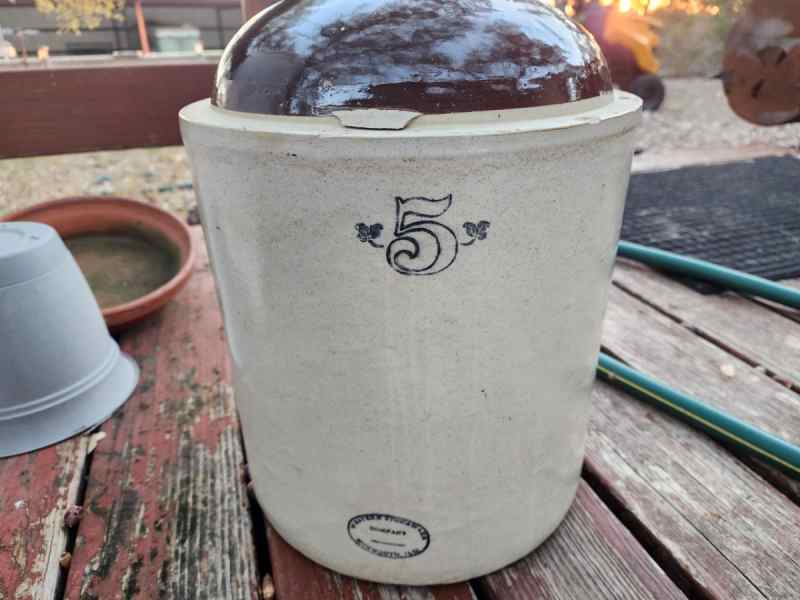 5 Gallon Crock Whiskey Jug