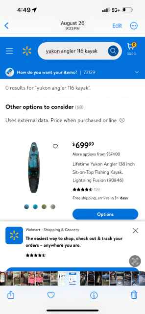 11.6 kayak brand new 