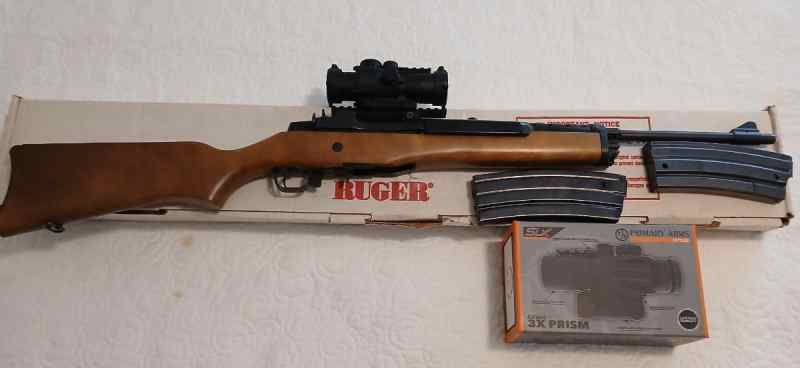 REDUCED Ruger Mini-14 Rifle Wood Stock 3 Mags