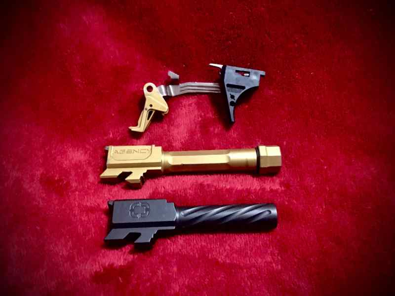 Glock 43 Match Barrels &amp; CMC G43 Gold Trigger