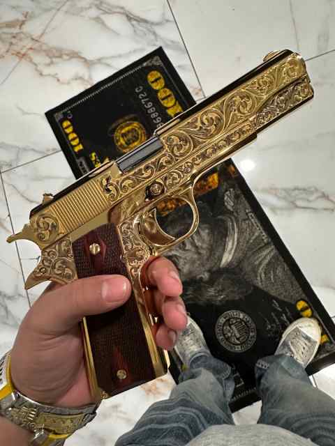 Fully Engraved/Gold Plated 1911 Rock Island .45