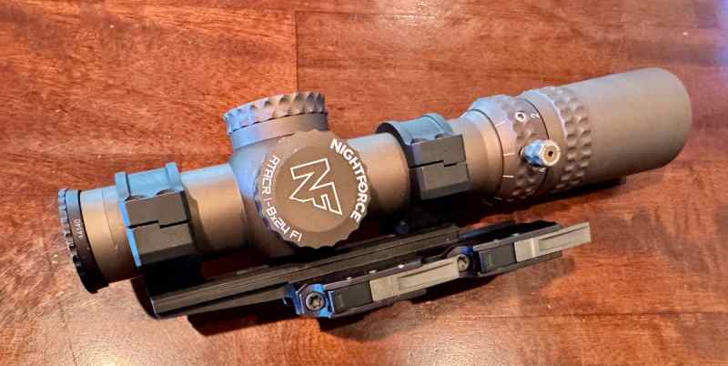 Nightforce ATACR 1-8x24 F1 FFP w/ BoBro Mount