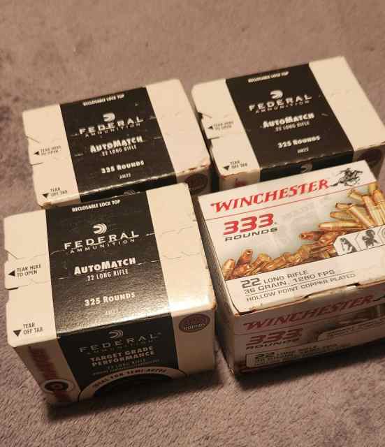 Federal and Winchester 22 LR ammo - tx4