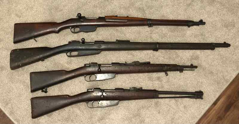 Multiple Milsurps Carcano Mannlicher Mauser gewehr