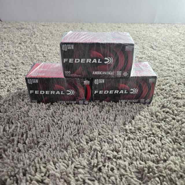 3 Boxes of Federal American Eagle .40 S&amp;W ammo
