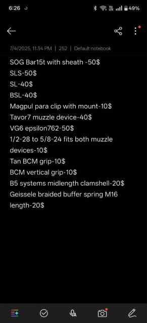 Miscellaneous parts &amp; accessories 