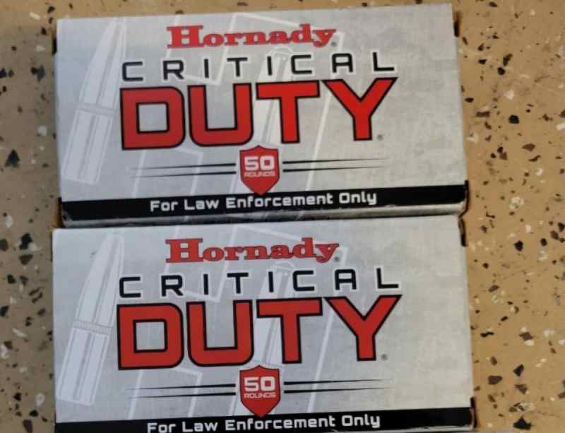 100 Rounds Hornady Critical Duty 9mm Ammo