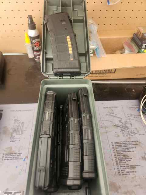 216 rounds federal XM193 loaded in new pmags