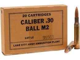 M2 Ball, M2 Ball MATCH, .30 Remington, .30 Carbin