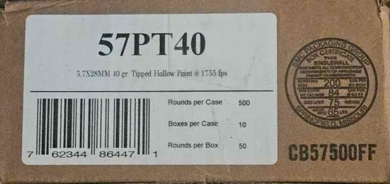 5.7x28 fiocchi ammo
