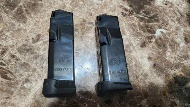 2 Ruger LCP Max magazines - 10 and 12 round