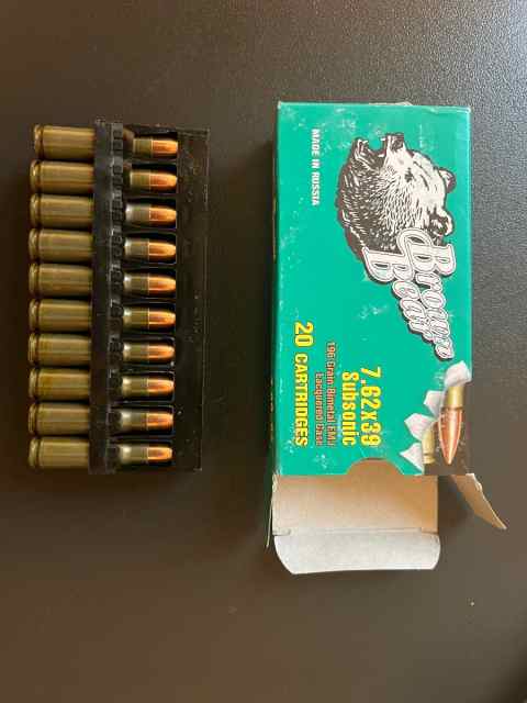 Bear Ammo 7.62x39mm 196 Grain Subsonic