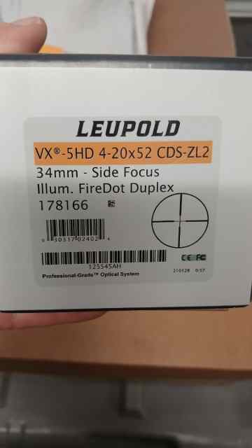 NIB!! Leupold VX-5HD 4-20x52mm Firedot