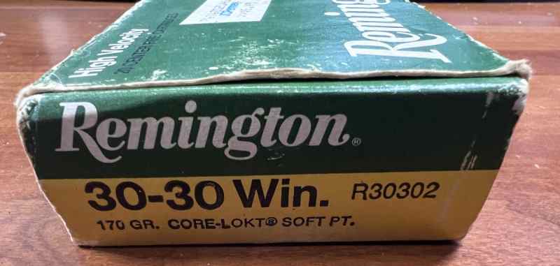 30-30 Win 170gr Soft Pt Remington(12 rounds) - $15