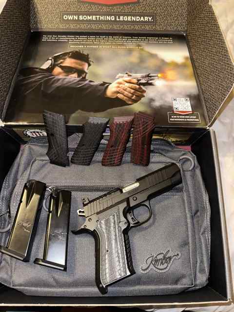 Kimber KDS9c 1911 9mm handgun with extras