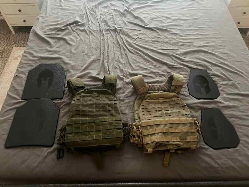 5.11 plate carriers 2 sets of spartan plates