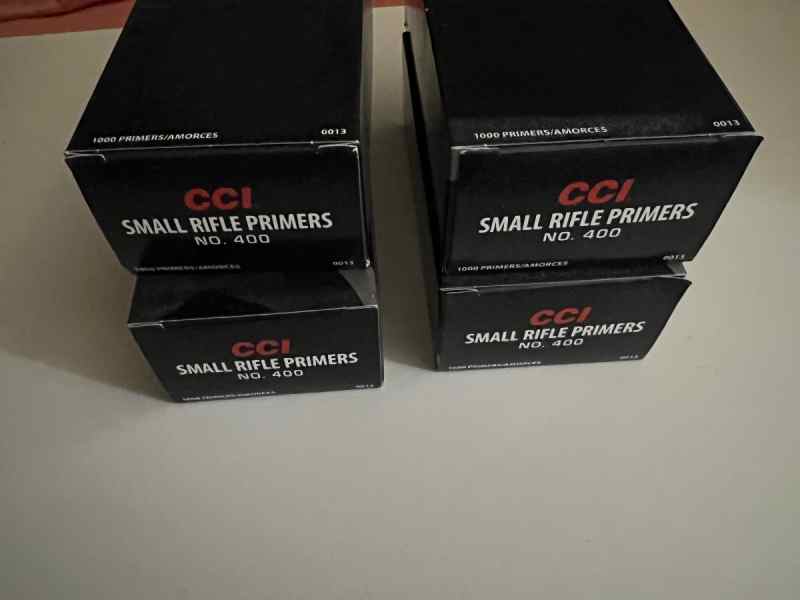 CCI  no. 400 Small Rifle Primers 4 boxes 4000 