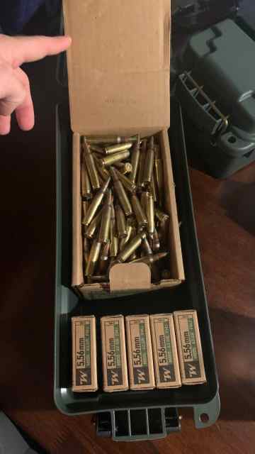 Approx 270 rounds 5.56 Green Tip Winchester 