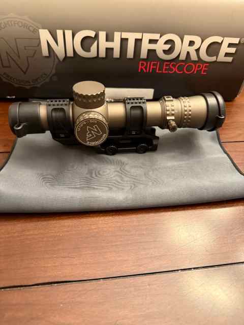 Nightforce NX8 1-8x24 F1 Capped FDE Scalarworks