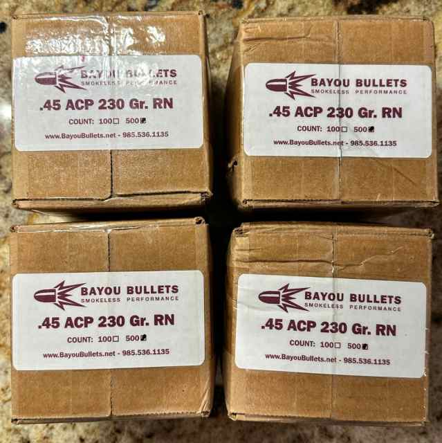 (2,000) .45 ACP reloading bullets $180