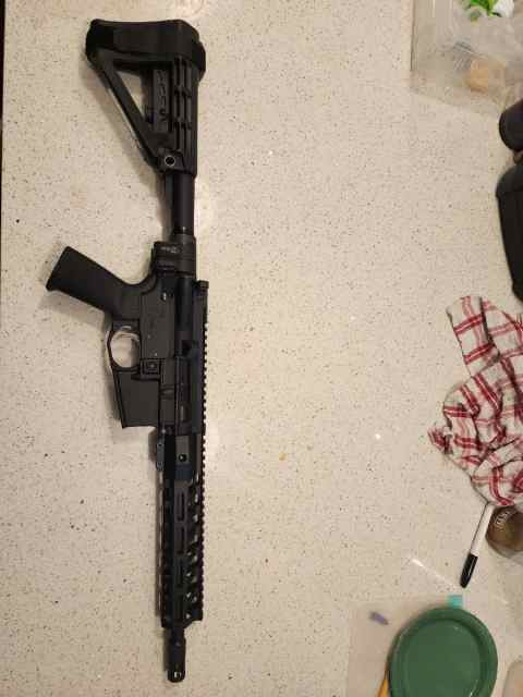 300 blackout AR pistol with Law folder. 