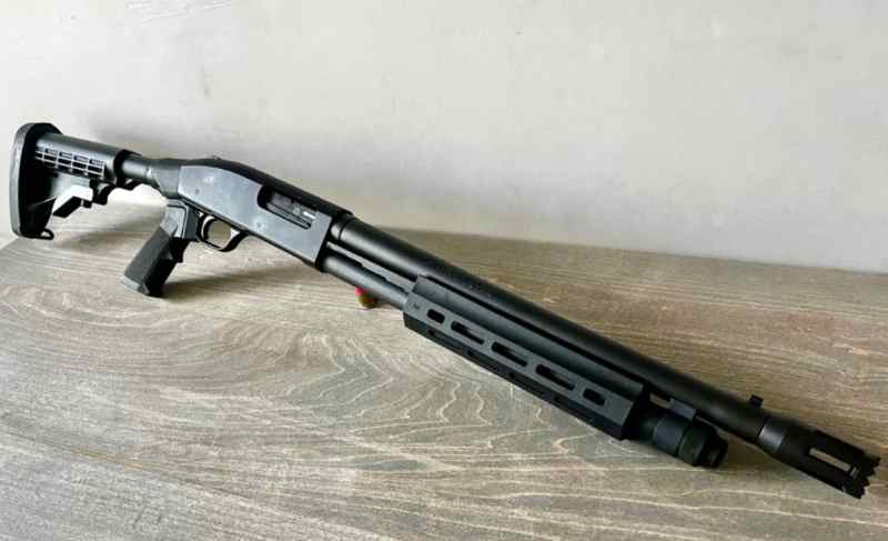 MOSSBERG 590 18.5” BREACHER BARREL ADJUSTABLE STOC